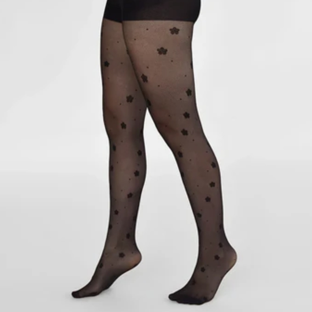 From Rachel Daisies And Dots Patterned Tights
